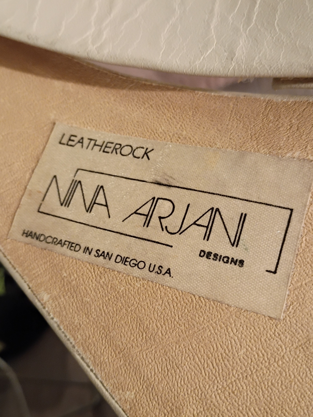 Vintage Nina Arjani Designs Contour Waist Belt Blue Simulated Lizard Leather